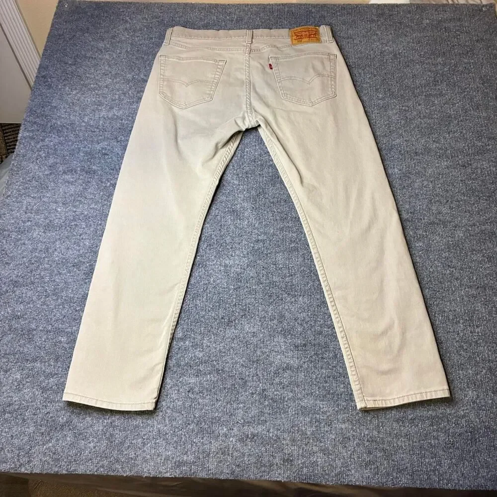 Levi’s 502 Regular Taper Jeans Men’s 34x30 Beige Tan Denim Pants